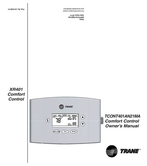 Trane TCONT401AN21MA Thermostat User Manual.php